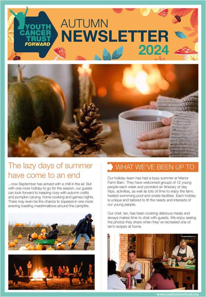 Youth Cancer Trust Autumn Newsletter